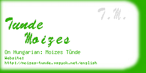 tunde moizes business card